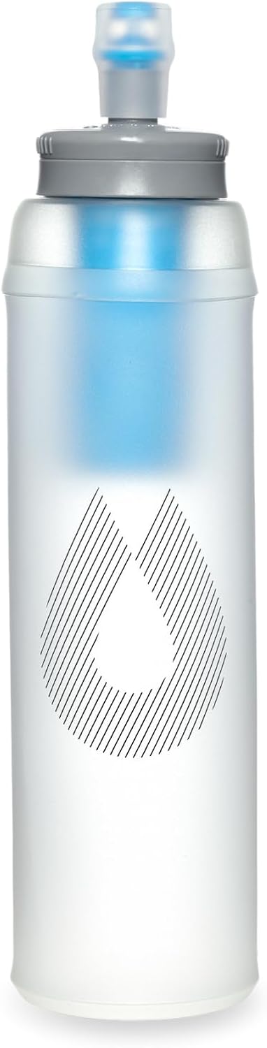 HydraPak UltraFlask+ 500ml - Filtered, Compressible Soft Flask Water Bottle for Hydration Vests and Running Packs with Integrated Water Filter (500ml / 17oz)