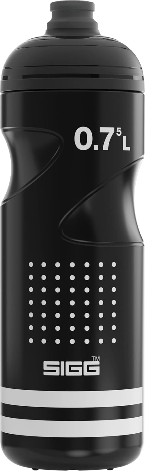 SIGG Pulsar Black Bike Water Bottle (0.75 L), Leakproof Cycling Bottle, Super Lightweight and BPA-Free Sports Bottle with SureSnap® Valve
