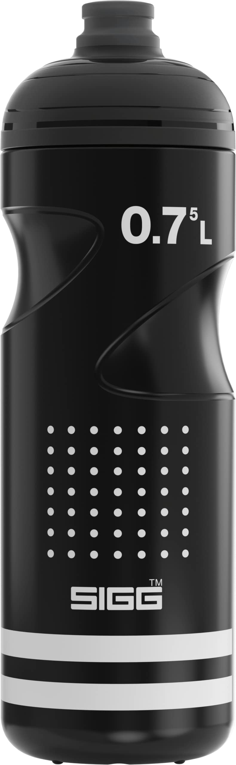 SIGG Pulsar Black Bike Water Bottle (0.75 L), Leakproof Cycling Bottle, Super Lightweight and BPA-Free Sports Bottle with SureSnap® Valve
