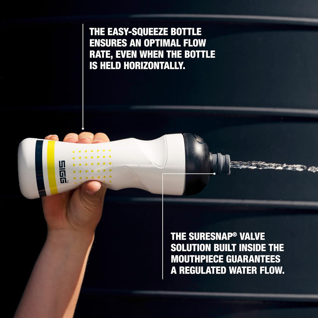 SIGG Pulsar Black Bike Water Bottle (0.75 L), Leakproof Cycling Bottle, Super Lightweight and BPA-Free Sports Bottle with SureSnap® Valve