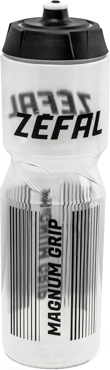 ZEFAL Magnum 975ml Bike Water Bottle – Translucent Black – High Capacity, Soft Cap & Nozzle, BPA-Free, Odorless Polypropylene, Fits Most Bottle Cages – Made in France